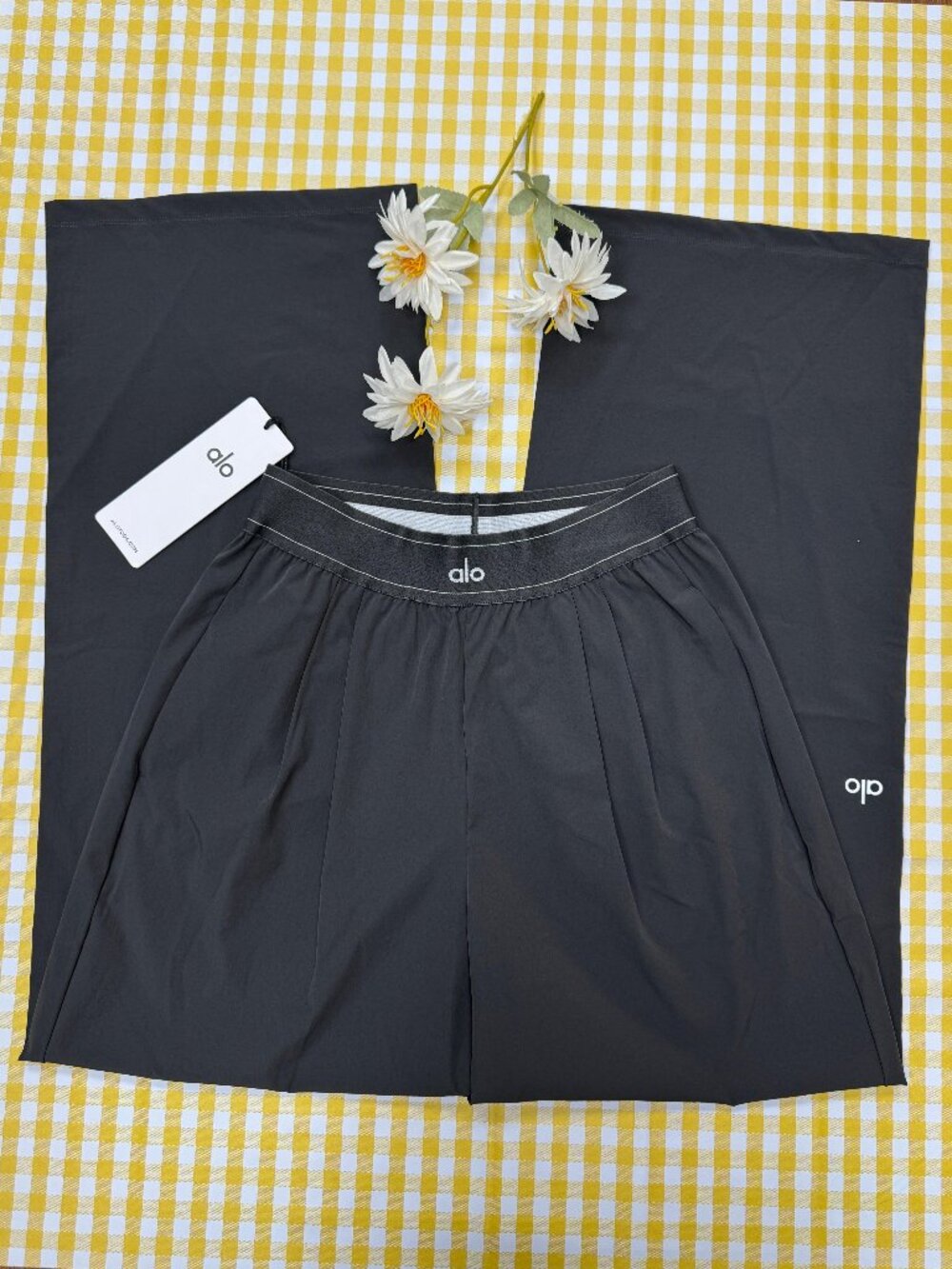 Regular ALO Yoga New Dark Grey Women's Suit Pants 🤎Loose Fit🌙